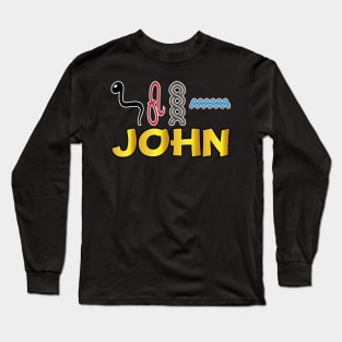 JOHN-American names in hieroglyphic letters-JOHN, name in a Pharaonic Khartouch-Hieroglyphic pharaonic names Long Sleeve T-Shirt